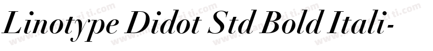 Linotype Didot Std Bold Itali字体转换